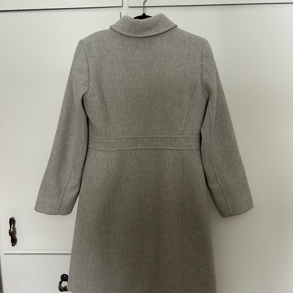 LIKE NEW J. Crew Wool-Blend lady day pea coat Heather grey - Picture 6 of 11